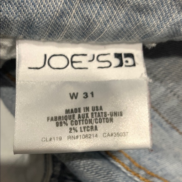 Joe's Jeans Classic Blue Straight Leg Denim - Picture 3 of 5